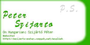 peter szijarto business card